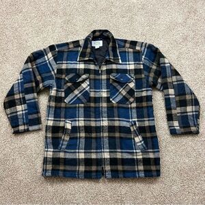 Vintage flannel full zip chore jacket men’s XL